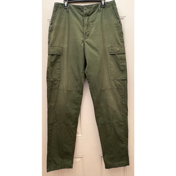 VTG Camco Military Cargo Olive Green Men’s Large 40 Ripstop Adjustable Waist USA - Picture 1 of 13